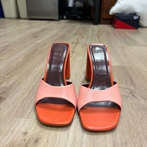 STAUD Sloane Pink & Red Heels